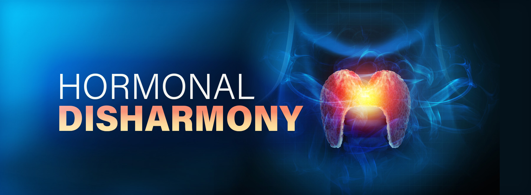 Image illustrating hormonal disharmony, highlighting the thyroid's role in the human body.